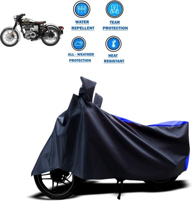 CODOKI Two Wheeler Cover for Royal Enfield(Classic 500, Blue)