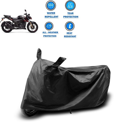 PAGORA Two Wheeler Cover for TVS(Apache RTR 200 4V, Black)