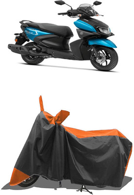 SUGASHRI Waterproof Two Wheeler Cover for Yamaha(RayZR 125 BS6, Orange, Black)