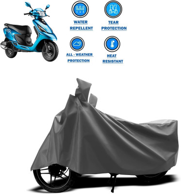 CODOKI Two Wheeler Cover for TVS(Scooty Zest 110, Grey)