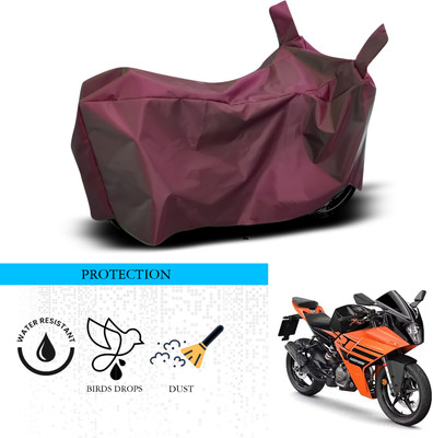 ANTHUB Waterproof Two Wheeler Cover for KTM(RC 125, Maroon)