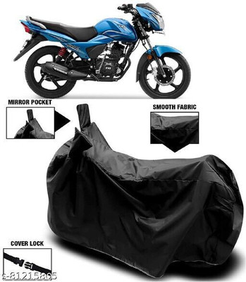 SK AUTO Two Wheeler Cover for TVS(Victor BS6, Black)