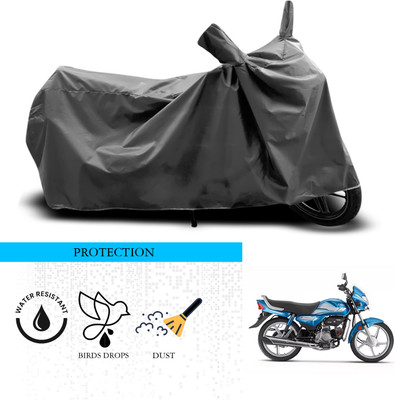 ANTHUB Waterproof Two Wheeler Cover for Hero(HF Deluxe i3s, Grey)