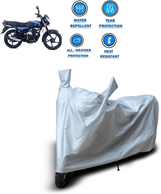 CODOKI Two Wheeler Cover for Bajaj(CT100, Silver)