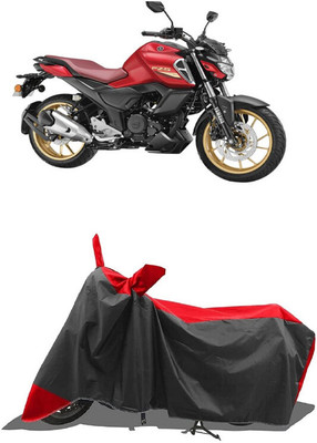 SUGASHRI Waterproof Two Wheeler Cover for Yamaha(FZ S FI New BS6, Red, Black)