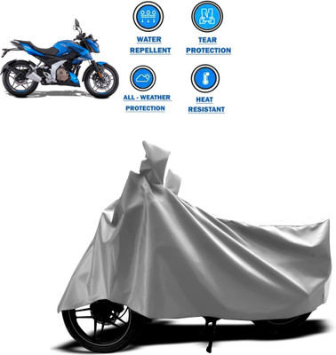 GOSHIV-car and bike accessories Two Wheeler Cover for Bajaj(Silver)