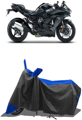 SUGASHRI Waterproof Two Wheeler Cover for Kawasaki(Ninja H2 BS6, Blue, Black)