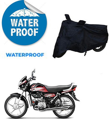 SK AUTO Waterproof Two Wheeler Cover for Hero(HF Deluxe, Black)