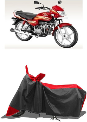 SUGASHRI Waterproof Two Wheeler Cover for Hero(MotoCorp HF Deluxe, Red, Black)