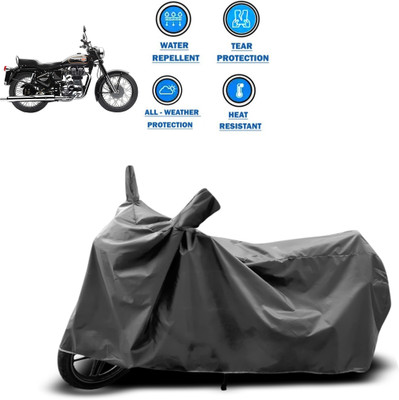 CODOKI Two Wheeler Cover for Royal Enfield(Bullet 350 Twinspark, Grey)