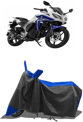 SUGASHRI Waterproof Two Wheeler Cover for Yamaha(Fazer-FI BS6, Blue, Black)