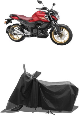 SUGASHRI Waterproof Two Wheeler Cover for Yamaha(FZS-FI V3 BS6 BS6, Grey, Black)