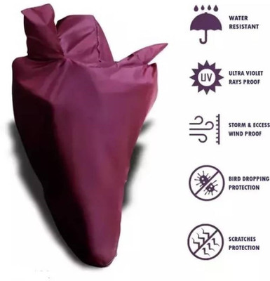 DeepShakshi AUTOMOTIVE Waterproof Two Wheeler Cover for Hero(HF Dawn, Maroon)