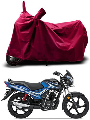 SK AUTO Two Wheeler Cover for TVS(Star City Plus, Maroon)