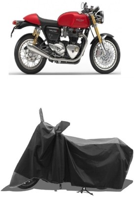 SUGASHRI Waterproof Two Wheeler Cover for Triumph(Thruxton 1200 R, Grey, Black)