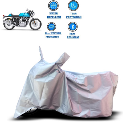 CODOKI Two Wheeler Cover for Royal Enfield(Continental GT, Silver)