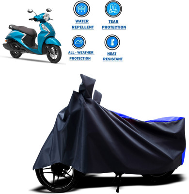 CODOKI Two Wheeler Cover for Yamaha(Fascino 125 FI, Blue)
