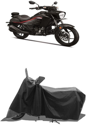 SUGASHRI Waterproof Two Wheeler Cover for Suzuki(Intruder BS6, Grey, Black)