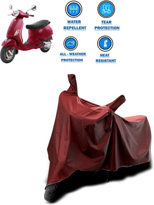 CODOKI Waterproof Two Wheeler Cover for Vespa(ZX 125, Maroon)