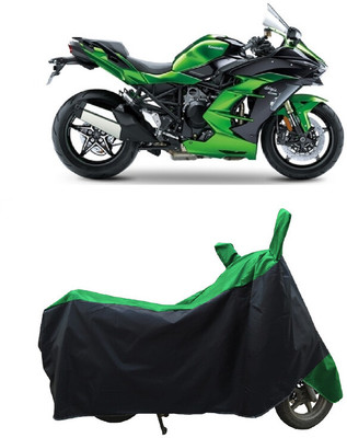 Coxtor Waterproof Two Wheeler Cover for Kawasaki(Ninja H2 SX, Green)
