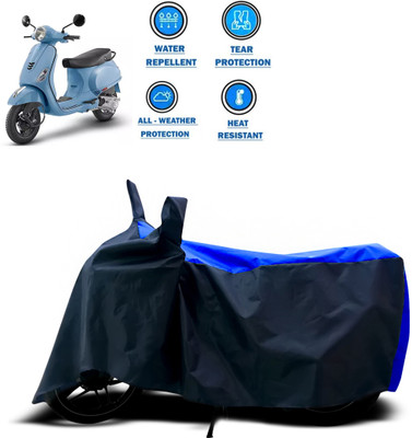 CODOKI Two Wheeler Cover for Piaggio(Vespa LX 125, Blue, Grey)