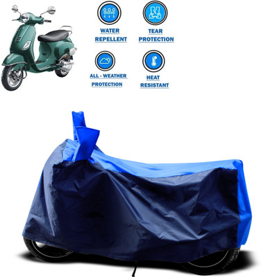 CODOKI Two Wheeler Cover for Piaggio(Vespa VXL 150, Blue)