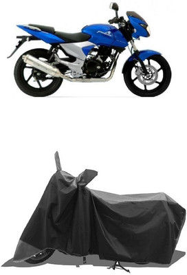 SUGASHRI Waterproof Two Wheeler Cover for Bajaj(Pulsar 200 NS DTS-i, Grey, Black)