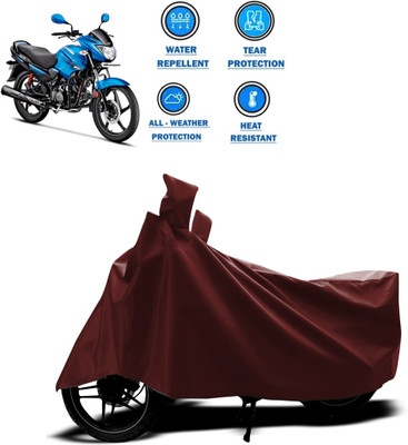 PAGORA Waterproof Two Wheeler Cover for Hero(Glamour FI, Maroon)
