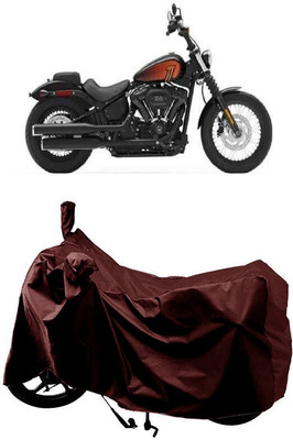 SUGASHRI Waterproof Two Wheeler Cover for Harley Davidson(Street Bob, Maroon)