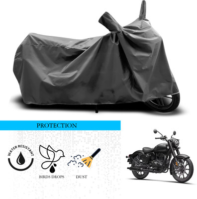 ANTHUB Waterproof Two Wheeler Cover for Royal Enfield(Classic 350, Grey)