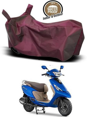 SK AUTO Waterproof Two Wheeler Cover for TVS(Scooty Zest 110, Maroon)