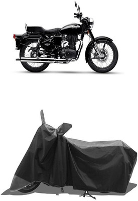 SUGASHRI Waterproof Two Wheeler Cover for Royal Enfield(Standard 350, Grey, Black)