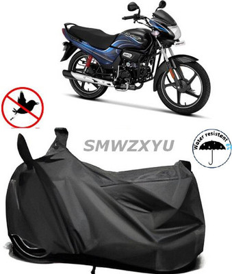 SK AUTO Waterproof Two Wheeler Cover for Hero(Passion Plus, Clear, Black)