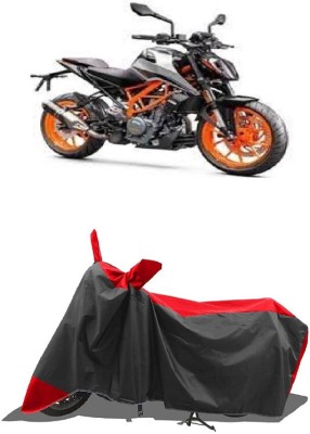 SUGASHRI Waterproof Two Wheeler Cover for KTM(390 Duke BS6, Red, Black)