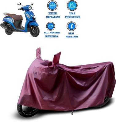 PAGORA Waterproof Two Wheeler Cover for Yamaha(Fascino, Maroon)