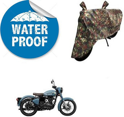 SK AUTO Waterproof Two Wheeler Cover for Royal Enfield(Classic 350, Multicolor)