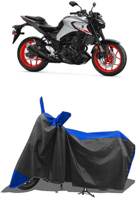 SUGASHRI Waterproof Two Wheeler Cover for Yamaha(MT 03 BS6, Blue, Black)