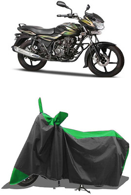 SUGASHRI Waterproof Two Wheeler Cover for Bajaj(Discover 100 DTS-i, Green, Black)
