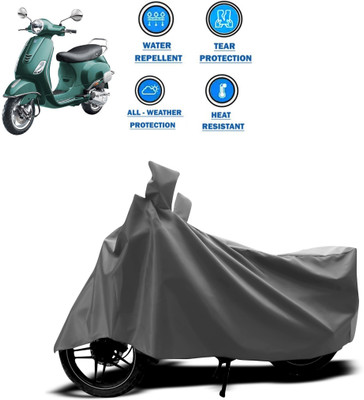 CODOKI Two Wheeler Cover for Piaggio(Vespa VXL 150, Grey)