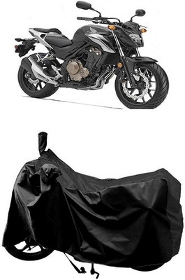 SUGASHRI Waterproof Two Wheeler Cover for Honda(CB 500, Black)