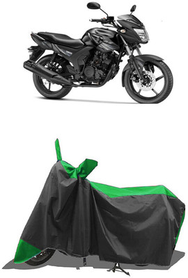 SUGASHRI Waterproof Two Wheeler Cover for Yamaha(SZ-RR, Green, Black)