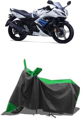 SUGASHRI Waterproof Two Wheeler Cover for Yamaha(R15 s, Green, Black)