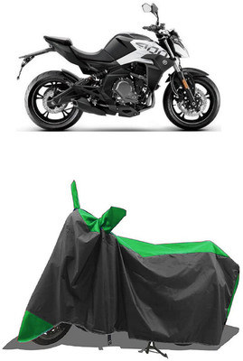 SUGASHRI Waterproof Two Wheeler Cover for CFMoto(400NK BS6, Green, Black)
