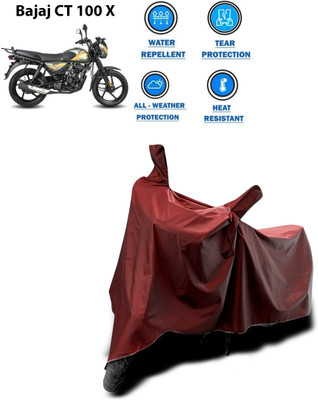 PAGORA Waterproof Two Wheeler Cover for Bajaj(Maroon)