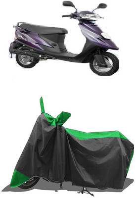 SUGASHRI Waterproof Two Wheeler Cover for TVS(Teenz, Green, Black)