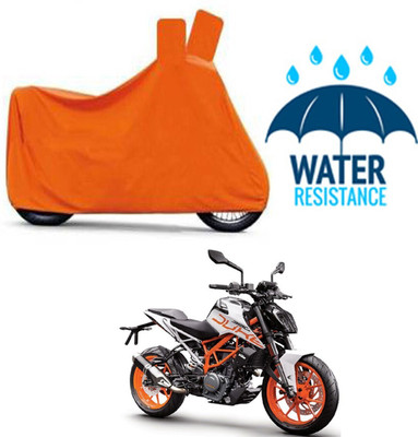 DeepShakshi AUTOMOTIVE Waterproof Two Wheeler Cover for KTM(Duke 390 ABS, Orange)