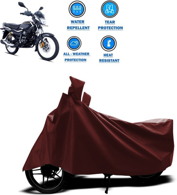 PAGORA Waterproof Two Wheeler Cover for Bajaj(Platina 110 H-Gear, Maroon)