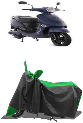 SUGASHRI Waterproof Two Wheeler Cover for Hero(Electric Photon BS6, Green, Black)