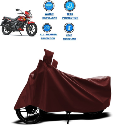 PAGORA Waterproof Two Wheeler Cover for TVS(Flame SR125, Maroon)