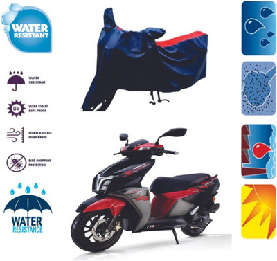 Mdstar Waterproof Two Wheeler Cover for TVS(Ntorq 125, Red, Blue)